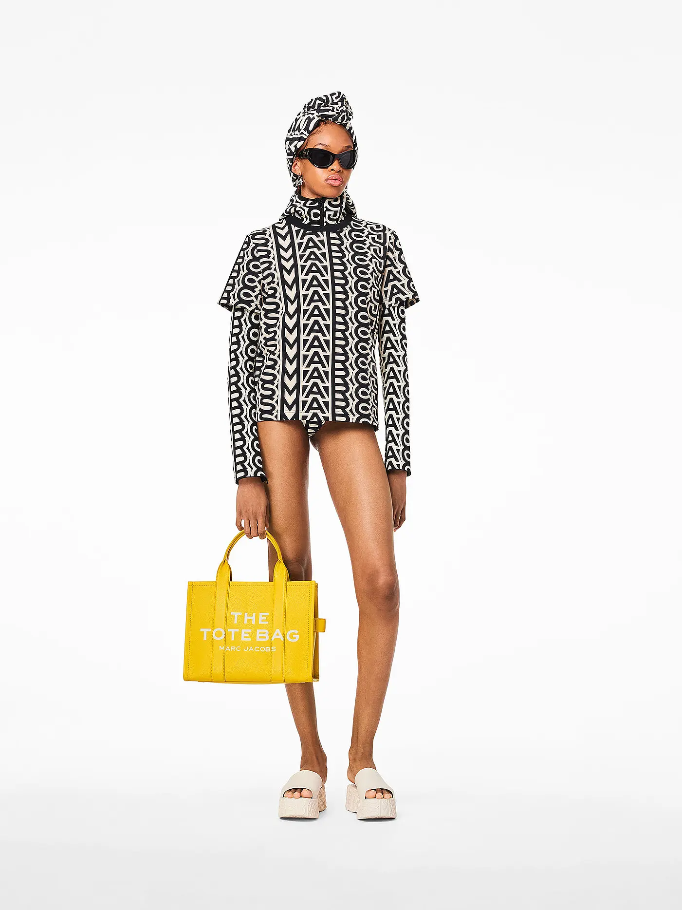 MARC JACOBS | Ledertasche - Tote Bag THE MEDIUM TOTE LEATHER | gelb